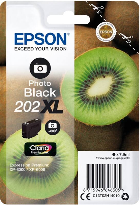Epson 202XL Original Tintenpatrone C13T02H14010 Fotoschwarz