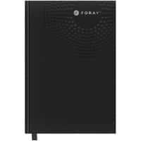 Foray Executive A4 Fallgebunden Schwarz Hardboard Cover Notizbuch Kariert 100 Blatt