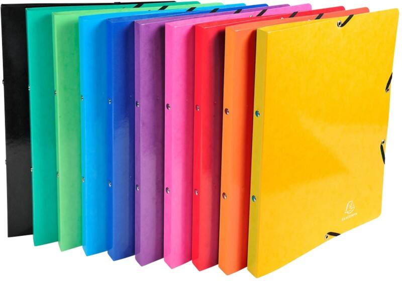 Exacompta Ringbuch A4 Pressspankarton 2 Ringe 15 mm Färbig sortiert 20  Stück