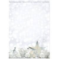 Sigel Weihnachts-Briefpapier White Stars DIN A4 90 g/m² Mehrfarbig 25 Blatt