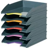 DURABLE Ablagefächer VARICOLOR TRAY SET Polystyrol Farbig sortiert 25,5 x 33 x 5,5 cm 5 Stück