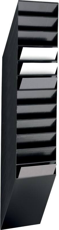 DURABLE Flexiboxx Prospekthalter A4 Polystyrol Schwarz 24 x 13,5 x 111,5 cm