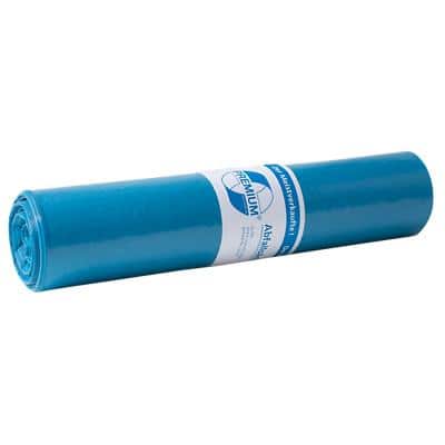 DEISS LDPE Premium Mittlere Belastung Müllsäcke 120 L Blau HDPE (Hochdichtes Polyethylen) 37 Mikron 25 Stück