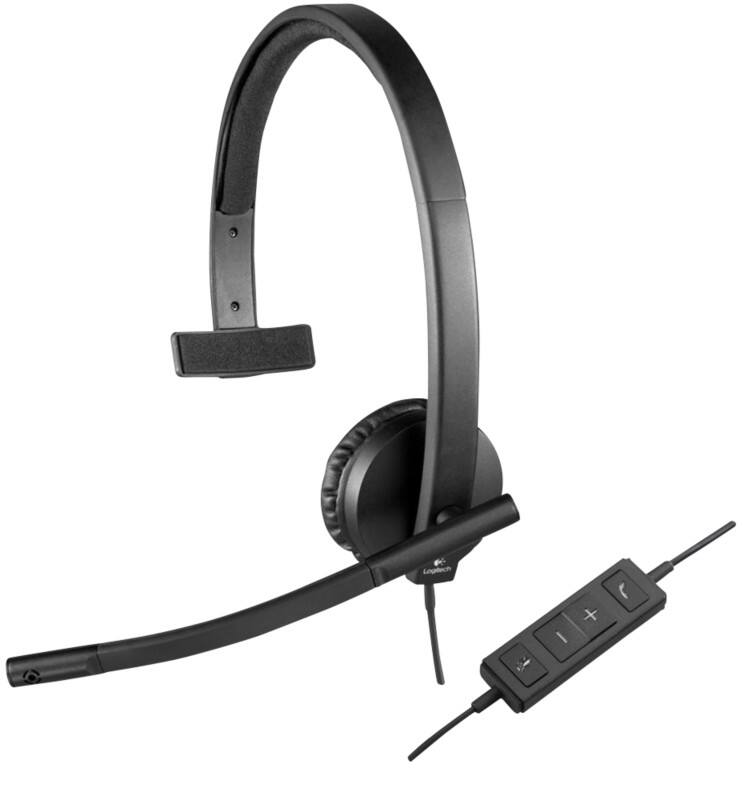 Logitech Verkabelt Kopfhörer Kopfbügel Mono H570e Schwarz