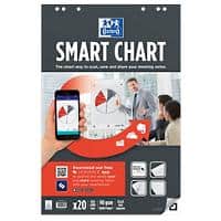 OXFORD Flipchart-Papier Smart Chart Euro 90 g/m² Kariert 65 x 98 cm 3 Stück à 20 Blatt