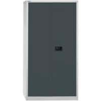 Bisley Flügeltürenschrank Universal Verzinkt Lichtgrau, Anthrazitgrau 914 x 400 x 1.806 mm