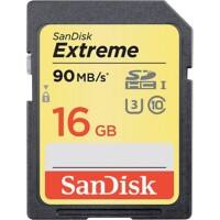 SanDisk SD Speicherkarte 16GB Extreme SDHC U3/Class 10 16 GB