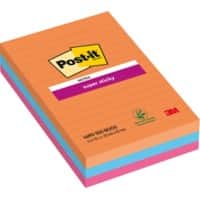 Post-it Bangkok Haftnotizen 101 x 152 mm Färbig sortiert Rechteckig Liniert 3 Stück à 90 Blatt