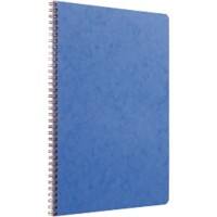 Clairefontaine Agebag A4 Blau Premium Ledereffekt Pressboard Cover Drahtgebunden Notizbuch Kariert 50 Blatt
