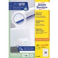 AVERY Zweckform ultragrip Mehrzwecketiketten 3474-200 Selbsthaftend A4 Weiß 70 x 37 mm 220 Blatt à 24 Etiketten