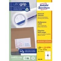 AVERY Zweckform UltraGrip Etikett 3483-200 Ja DIN A4 Weiß 105 x 148 mm 220 Blatt à 4 Etiketten