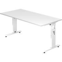 Hammerbacher Höhenverstellbarer Schreibtisch OS16/W/W Weiß 1.600 x 800 x 680 mm