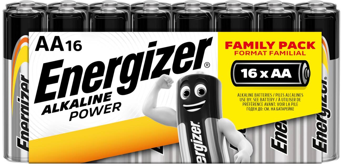 Energizer AA Alkali-Batterien Power LR6 1,5 V 16 Stück
