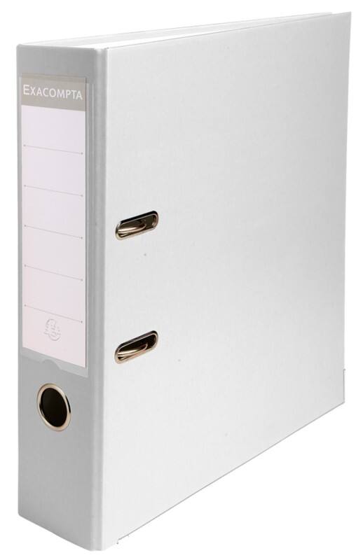 Exacompta Maxi Ordner Breit A4 75 mm Weiß 2 Ringe 918402B Kunststoff Glatt Hochformat