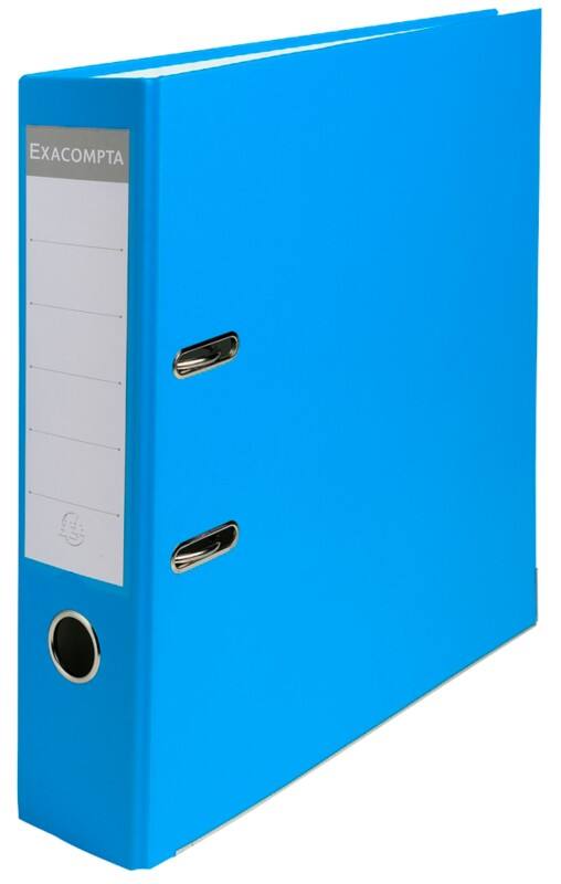 Exacompta Maxi Breit Ordner A4 75 mm Hellblau 2 Ringe 918412B Kunststoff Glatt Hochformat