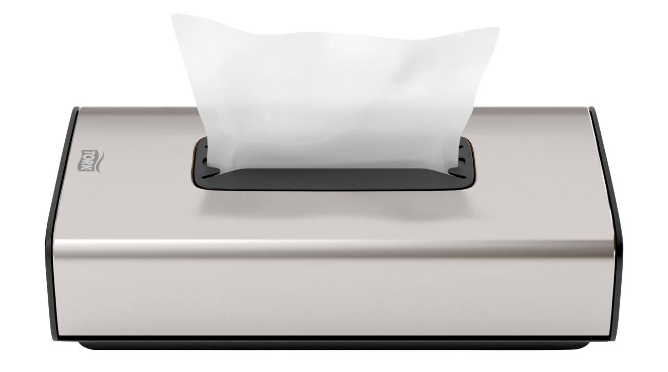 Tork F1 Kosmetiktücher-Spender Edelstahl Silber