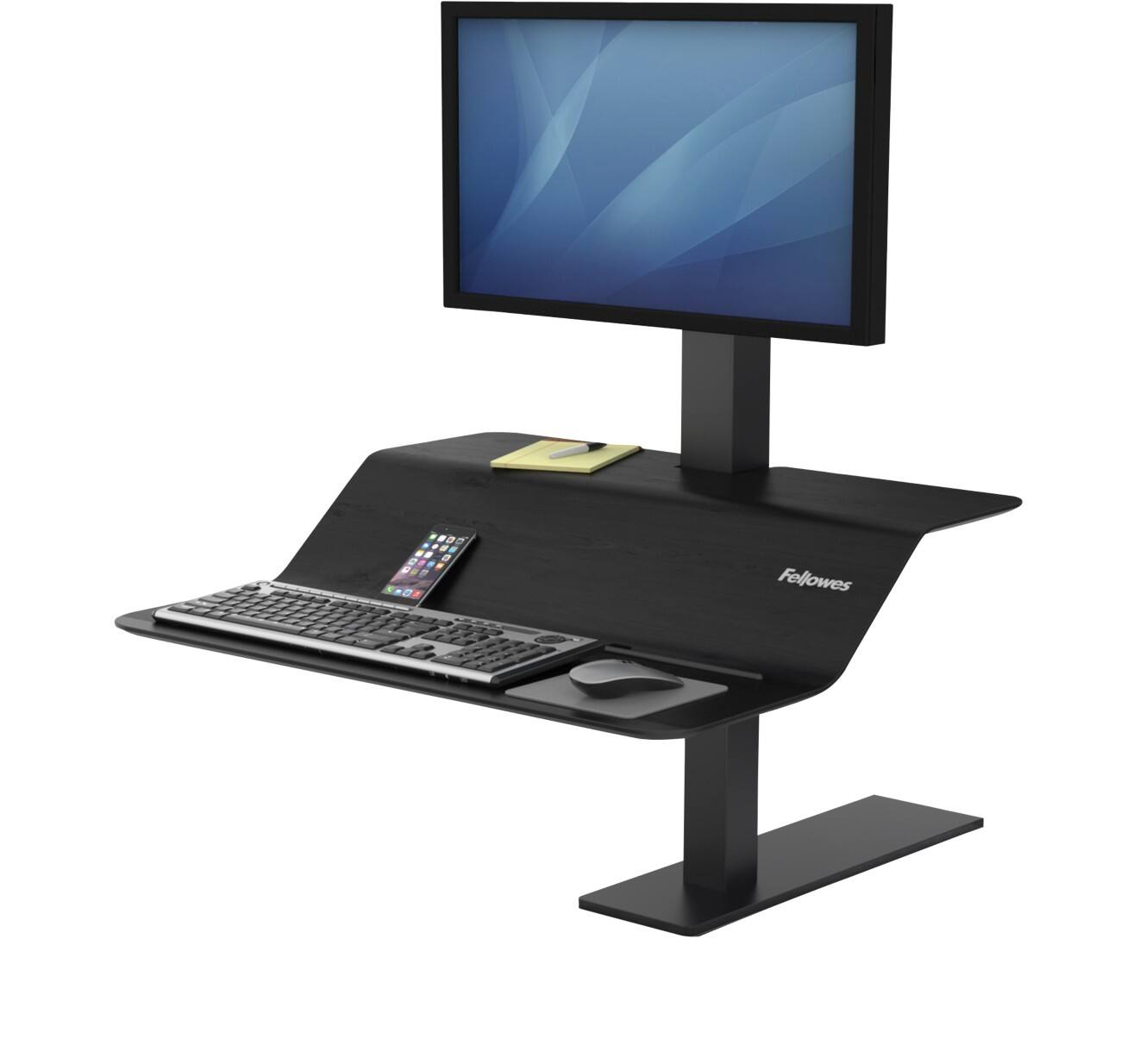 Fellowes Sitz-Steh Workstation Lotus VE für 1 Monitor Schwarz