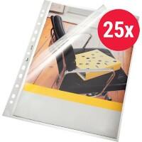 Bene Prospekthüllen DIN A4 Transparent 140 Mikron PP (Polypropylen) Öffnung Oben und links 25 Stück