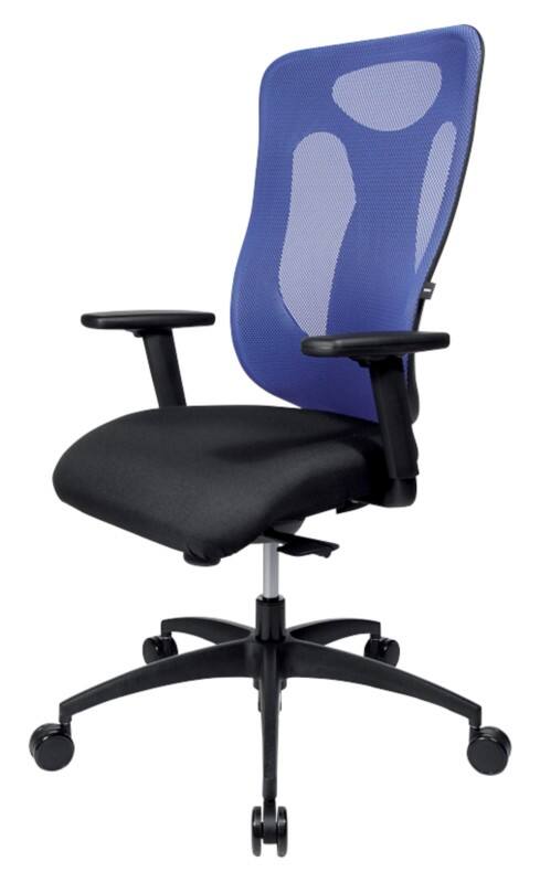 TOPSTAR NetPro 110 Ergonomischer Bürostuhl Synchronmechanismus Höhenverstellbare Armlehne Höhenverstellbarer Sitz Blau, Schwarz 110 kg
