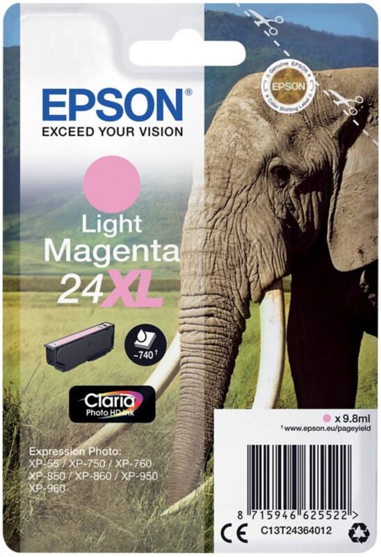 Epson 24XL Original Tintenpatrone C13T24364012 Hellmagenta