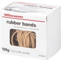 Office Depot Gummibänder 1,5 x 80mm Ø 50mm Natur 100g