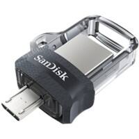 SanDisk USB 3.0 USB-Stick Ultra Dual 128 GB Transparent Schwarz