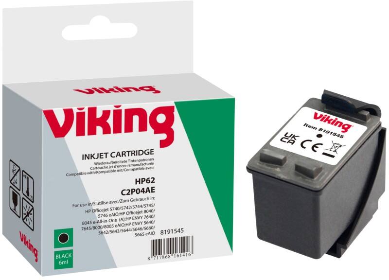Viking 62 Kompatibel HP Tintenpatrone C2P04AE Schwarz