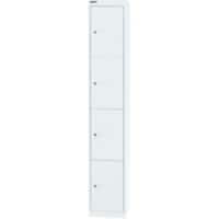Bisley Schließfachschrank Office 4 Fächer Verkehrsweiß 305 x 457 x 1.802 mm