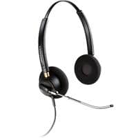 Plantronics ENCOREPRO HW520V Kabelgebundenes Headset mit Kopfbügel, Geräuschunterdrückung und Mikrofon Schwarz