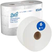 Scott Control Recycelt 100% Toilettenpapier 2-lagig 8569000 6 Rollen à 1280 Blatt