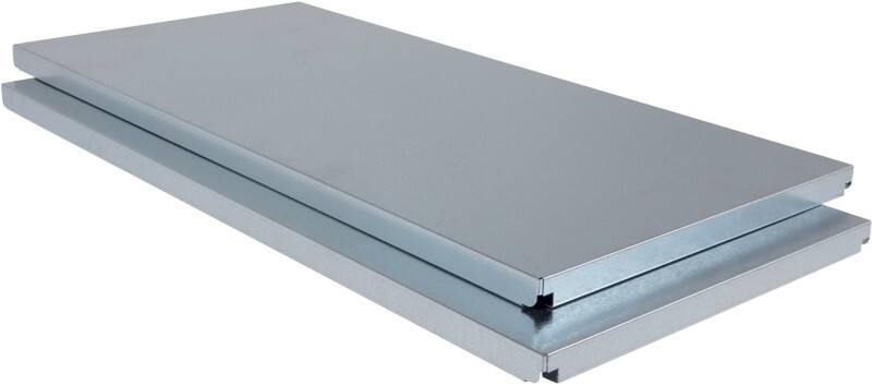 ARNO SPACE ISOBOIS Regale 2 Fachböden Verzinkt 1.000 x 300 x 62,5 mm Grau 2 Stück