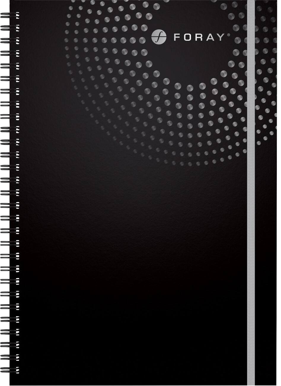 Foray Executive DIN A5 Drahtgebunden Schwarz Hardcover-Cover Notizbuch Liniert 100 Seiten