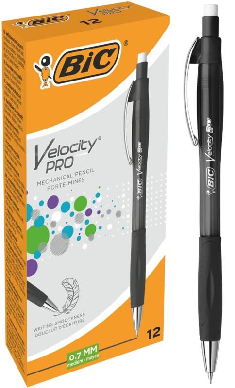 BIC Druckbleistift Velocity Pro Fein 0.7 mm Grau 12 Stück