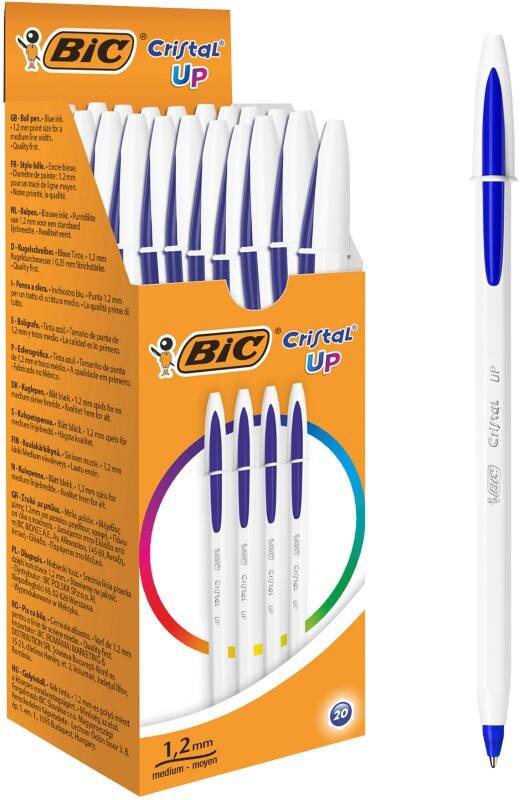 BIC Cristal Up Kugelschreiber Blau Mittel 0,35 mm 20 Stück