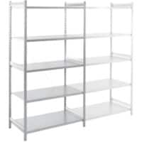 ARNO SPACE Epsilon Regale 5 Fachböden Verzinkt 1.000 x 300 x 2.000 mm Grau