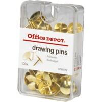 Office Depot Reißnägel Flach Stahl, Kupfer Kupfer 100 Stück