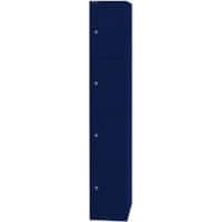 Bisley Metall Schließfach 4 Türen Schlüssel 305 x 457 x 1.802 mm Oxfordblau