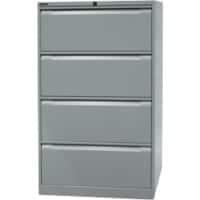 Bisley Hängeregistraturschrank Original 4 Schübe Silber 800 x 622 x 1.321 mm