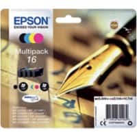 Epson 16 Original Tintenpatrone C13T16264012 Schwarz, cyan, magenta, gelb 4 Stück Multipack