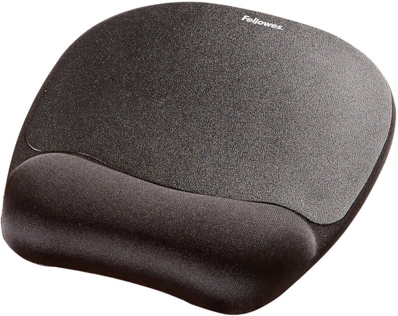 Fellowes 9176501 Memory-Schaum Mauspad mit Handgelenkauflage Schwarz