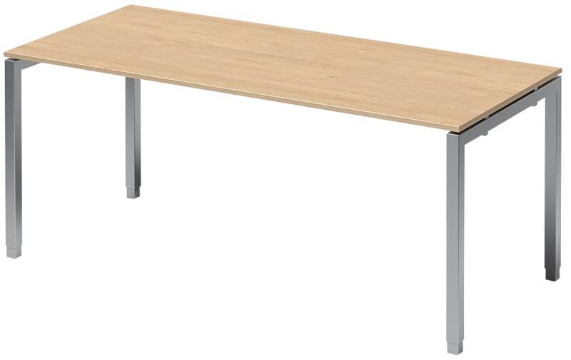 Bisley Cito Höhenverstellbar Schreibtisch Ahorn 4 Metallfüße 1.800 (B) x 800 (T) x 740 (H) mm MFC (Melaminbeschichtete Spanplatte), Stahl