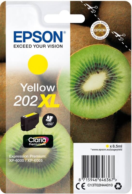 Epson 202XL Original Tintenpatrone C13T02H44010 Gelb