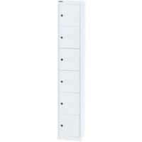 Bisley Schließfachschrank Office 6 Fächer Verkehrsweiß 305 x 457 x 1.802 mm