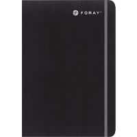 Foray Executive Notebook A5 Liniert Gebunden PU (Polyurethan) Softcover Schwarz Perforiert 200 Seiten 100 Blatt