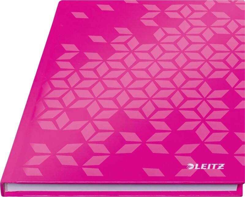Leitz WOW Notizbuch A5 kariert mit Hardcover 46281023 160 Seiten 80 Blatt Pink