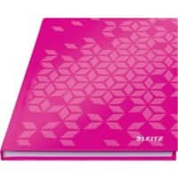 Leitz WOW Notizbuch A5 kariert mit Hardcover 46281023 160 Seiten 80 Blatt Pink