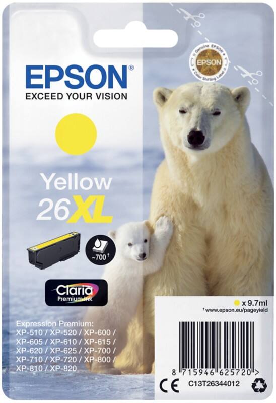 Epson 26XL Original Tintenpatrone C13T26344012 Gelb
