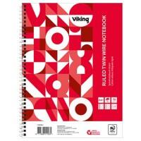 Office Depot A4+ Drahtgebunden Weiß Papierumschlagheft Notizbuch Liniert 80 Blatt 5 Stück
