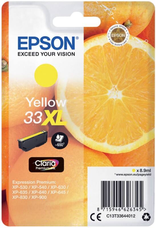Epson 33XL Original Tintenpatrone C13T33644012 Gelb