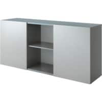 Hammerbacher AT Schiebetürenschrank 2FH Grau, Silber 1.600 x 420 x 748 mm
